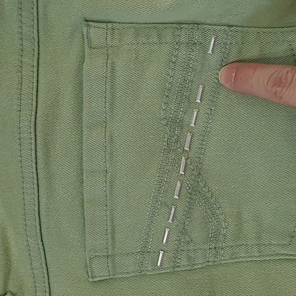 💥3for$12💥 Gloria Vanderbilt mint green Amanda jean Capris size 16 - Picture 4 of 13
